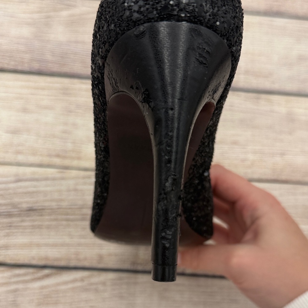 Cole Haan Glitter Black Heels - Picture 3 of 8